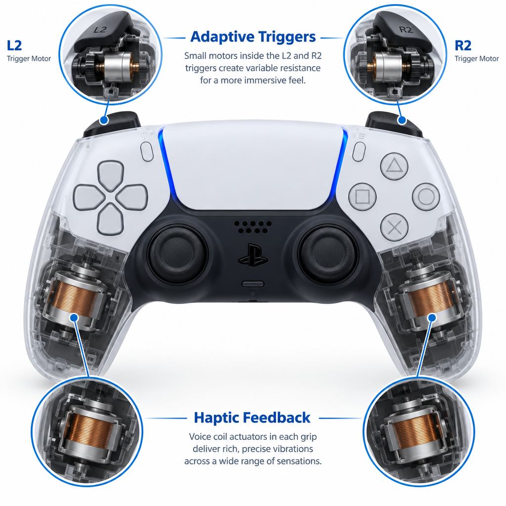 Adaptive Triggers and Haptic Feedback Diagram