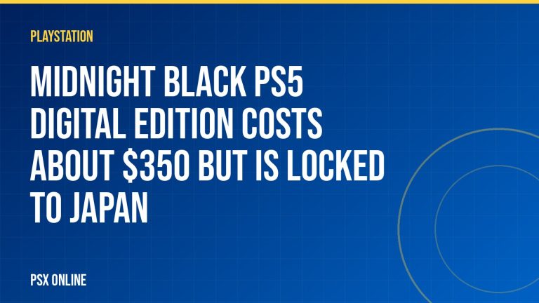 Midnight Black PS5 Digital Edition costs about $350 but is locked to Japan
